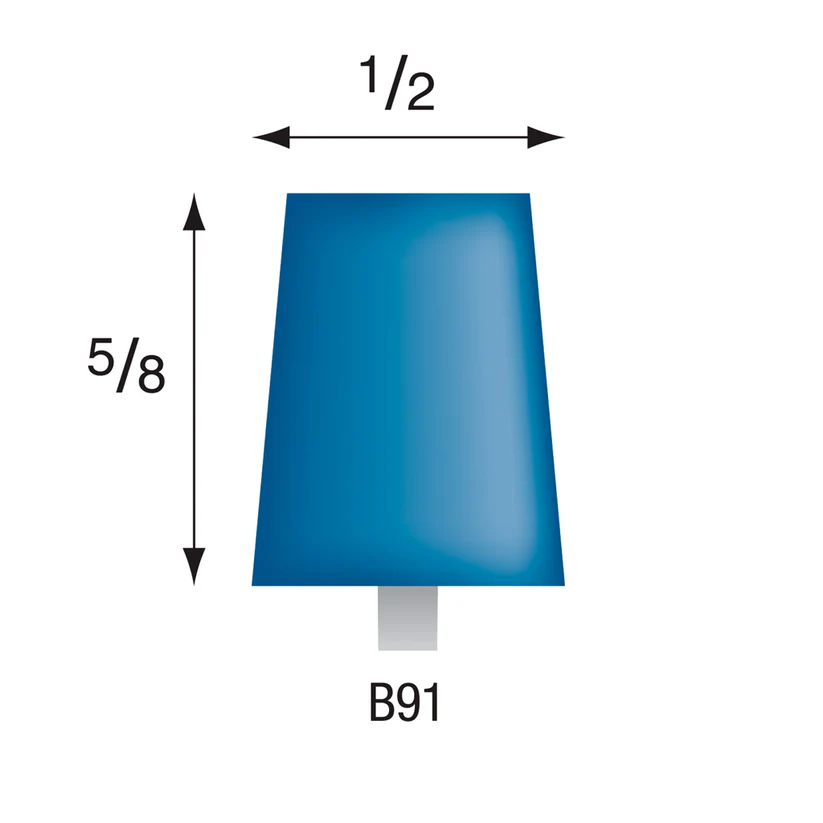 B91 Blue Mounted Points 1/8" Shank (Pkg of 24)