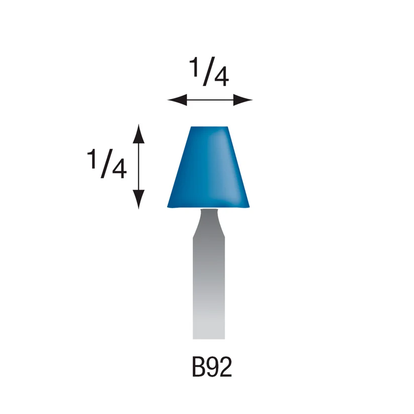 [305-0923] B92 Blue Mounted Points 3mm Shank (Pkg of 24)