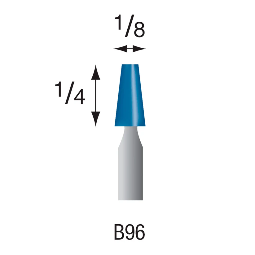 [305-0963] B96 Blue Mounted Points 3mm Shank (Pkg of 24)