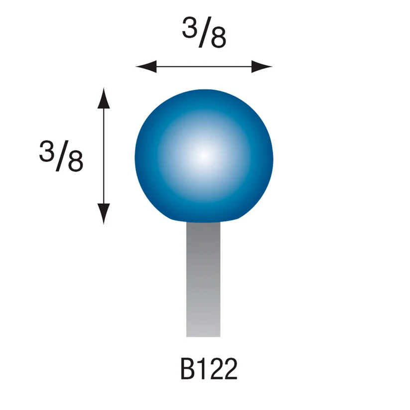 B122 Blue Mounted Points 1/8" Shank (Pkg of 24)
