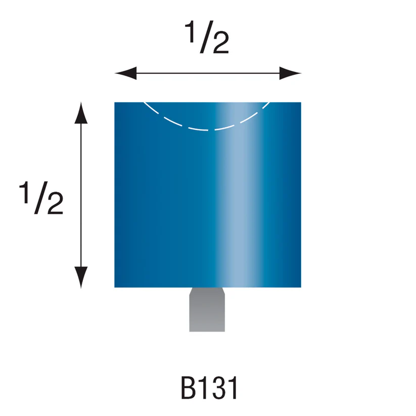 B131 Blue Mounted Points 3mm Shank (Pkg of 24)