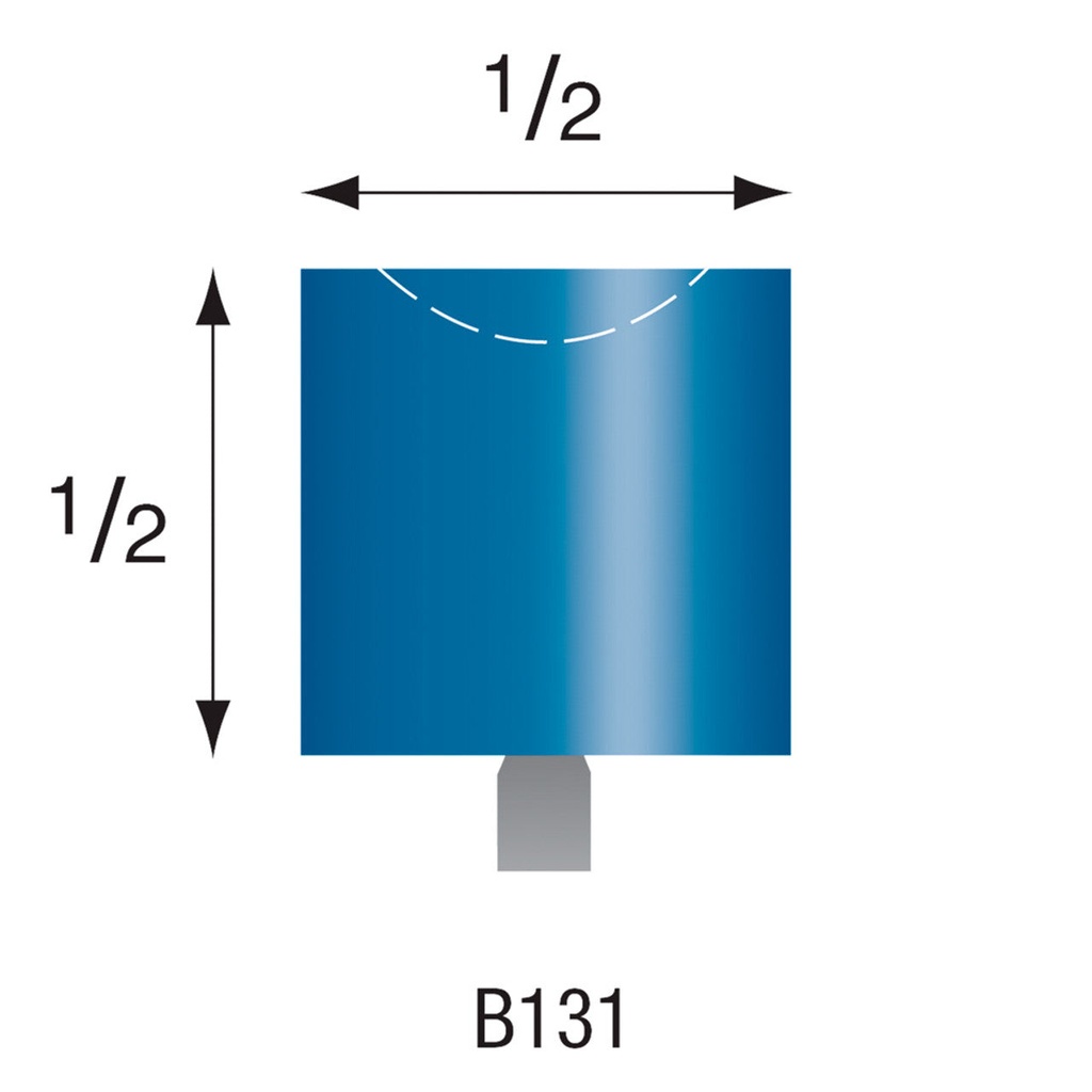 [305-1320] B132 Blue Mounted Points 1/8" Shank (Pkg of 24)