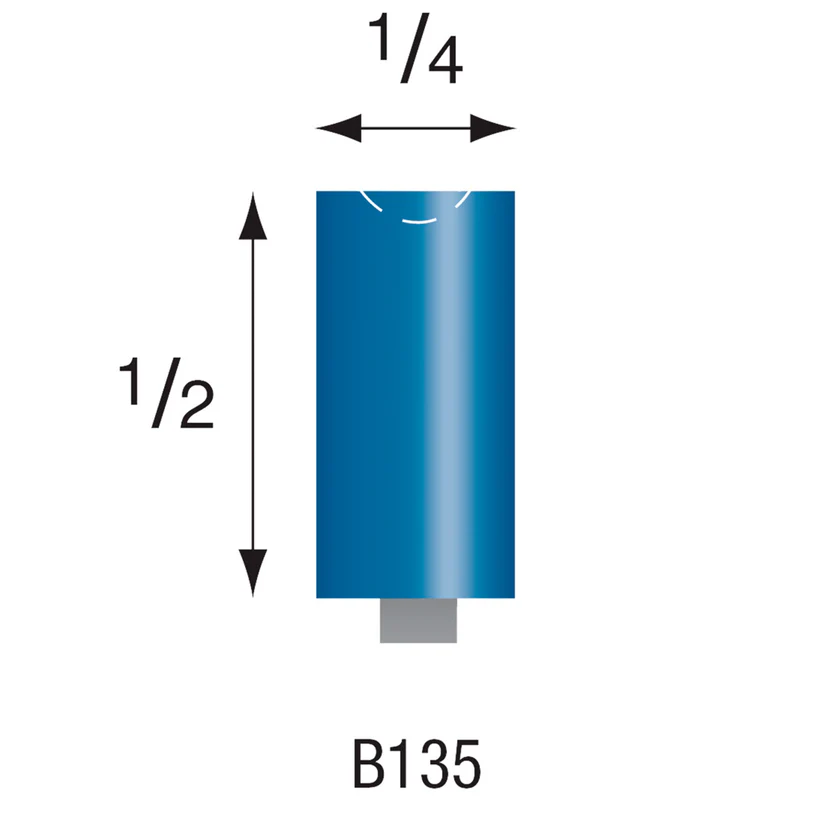 B135 Blue Mounted Points 1/8" Shank (Pkg of 24)