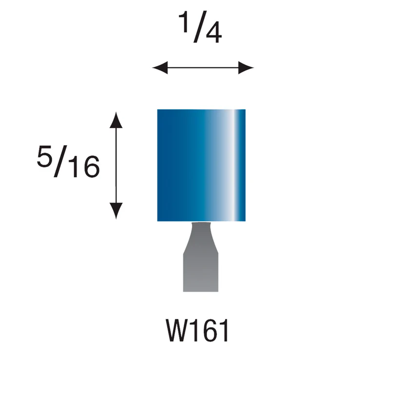 W161 Blue Mounted Points 1/8" Shank (Pkg of 24)