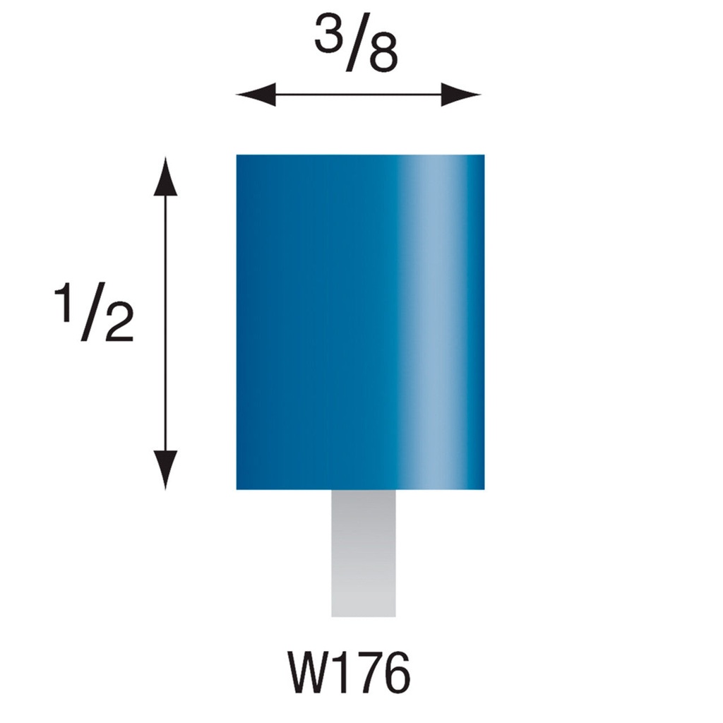 W161 Blue Mounted Points 1/8" Shank (Pkg of 24)