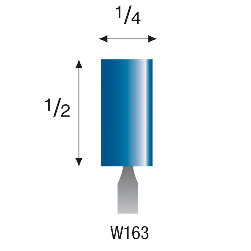 W163 Blue Mounted Points 1/8" Shank (Pkg of 24)