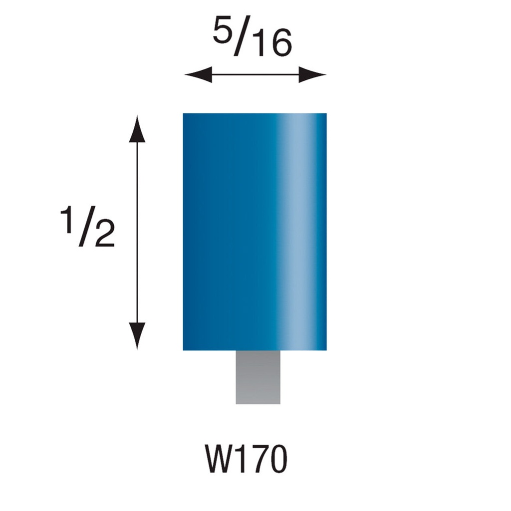 W165 Blue Mounted Points 1/8" Shank (Pkg of 24)