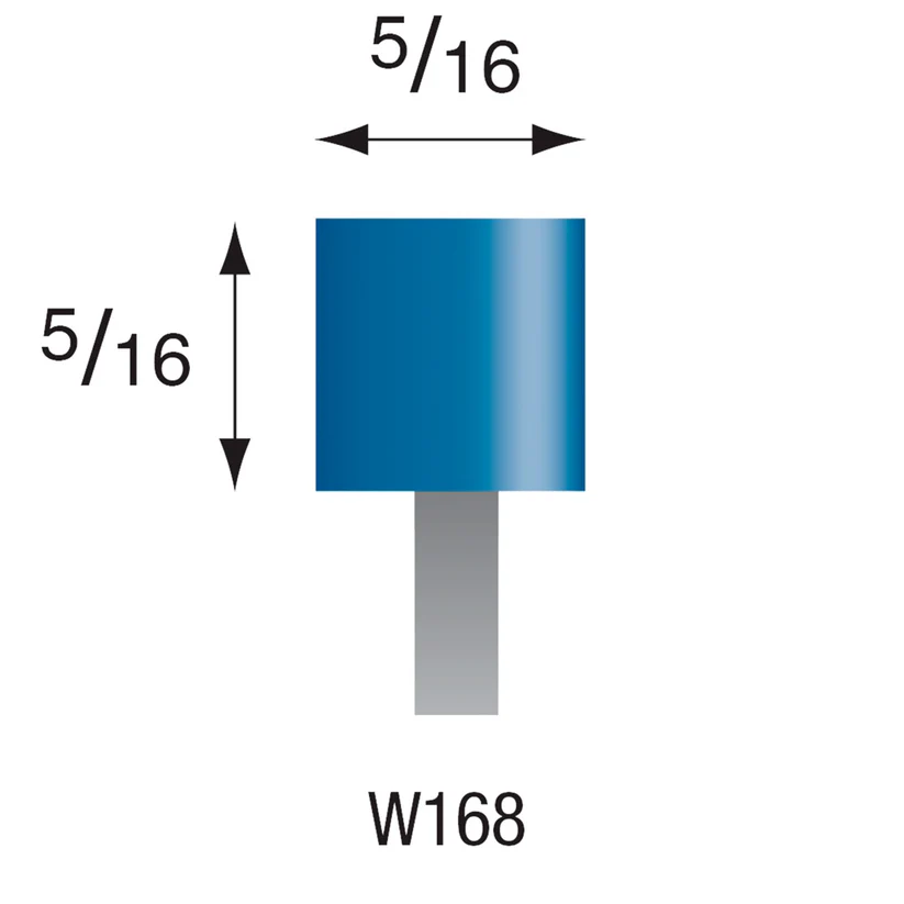 W168 Blue Mounted Points 1/8" Shank (Pkg of 24)