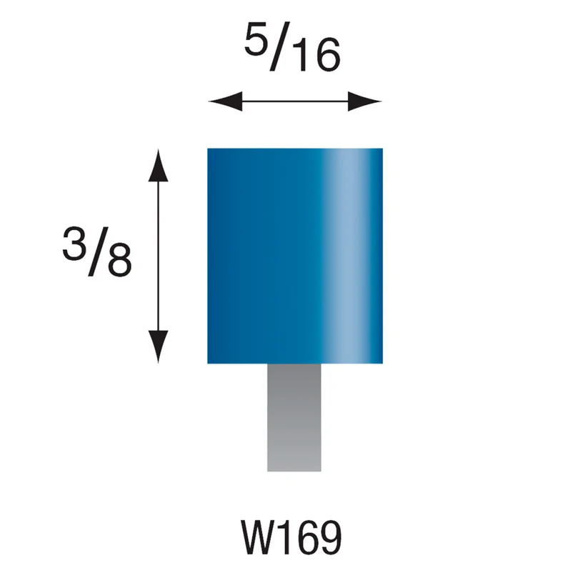 W169 Blue Mounted Points 1/8" Shank (Pkg of 24)