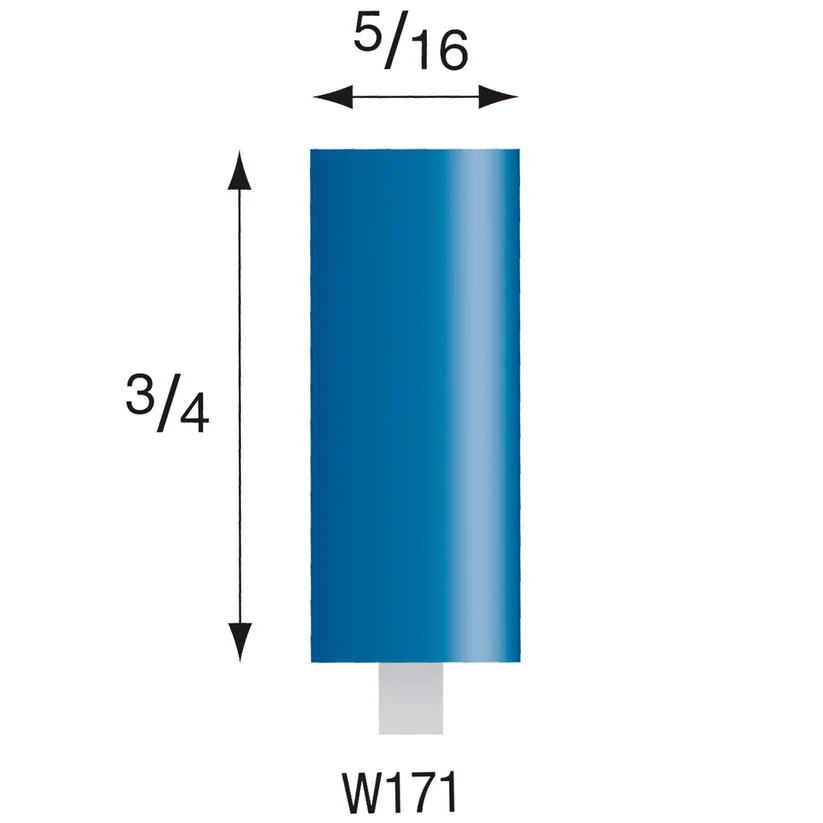 W171 Blue Mounted Points 1/8" Shank (Pkg of 24)