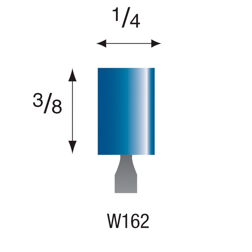 W175 Blue Mounted Points 1/8" Shank (Pkg of 24)