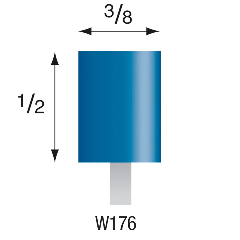 W176 Blue Mounted Points 3mm Shank (Pkg of 24)