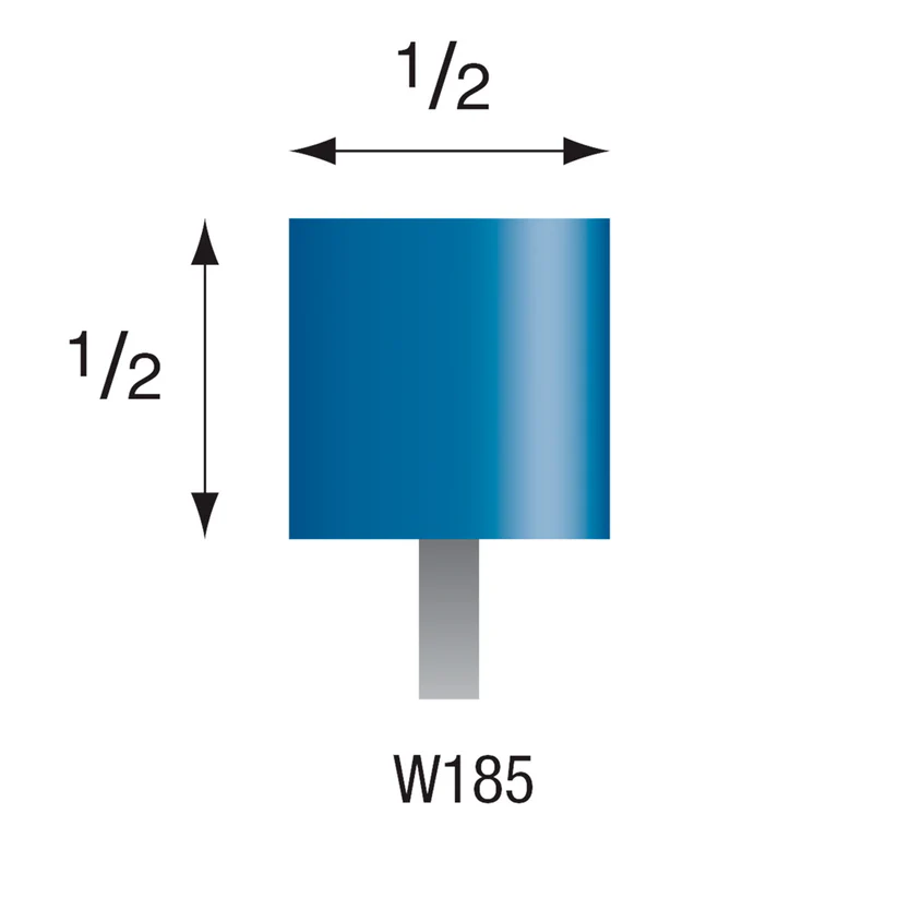 [305-1850] W185 Blue Mounted Points 1/8" Shank (Pkg of 24)