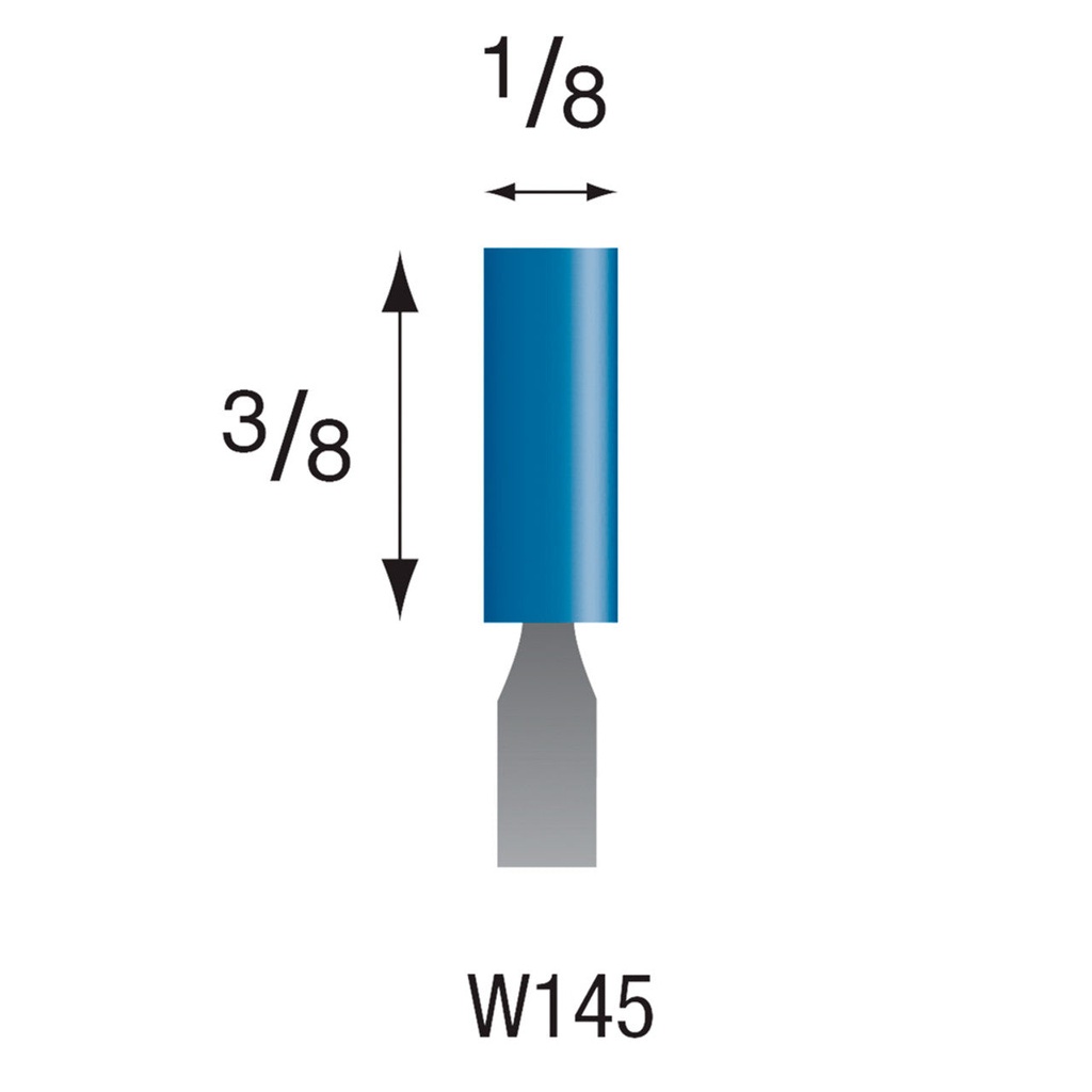 [305-1870] W187 Blue Mounted Points 1/8" Shank (Pkg of 24)
