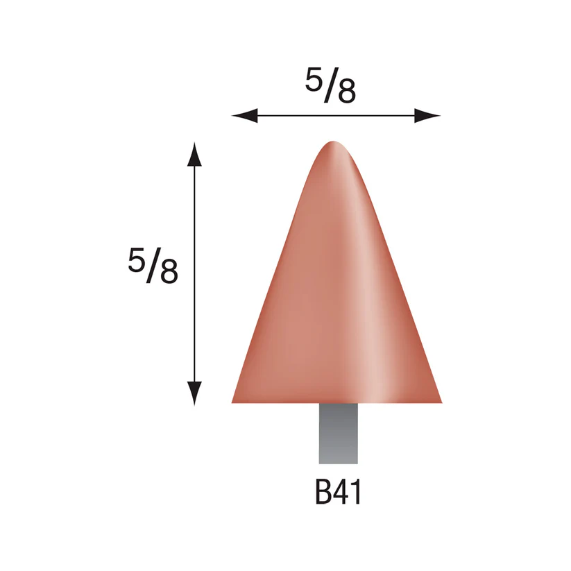 [310-0410] B41 Red Mounted Points 1/8" Shank (Pkg of 24)