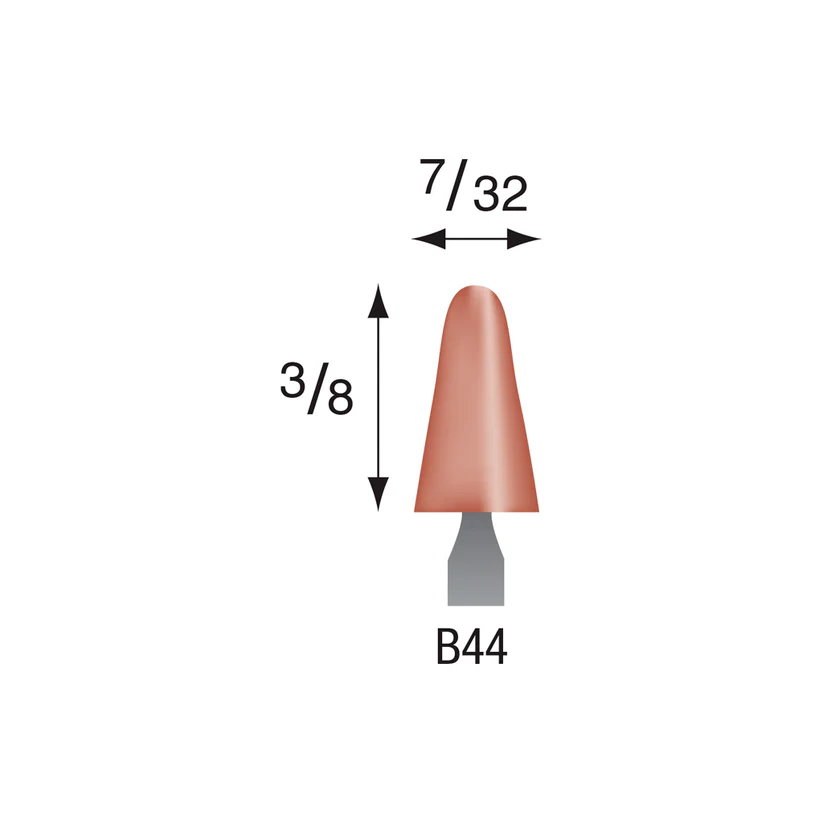 [310-0443] B44 Red Mounted Points 3mm Shank (Pkg of 24)