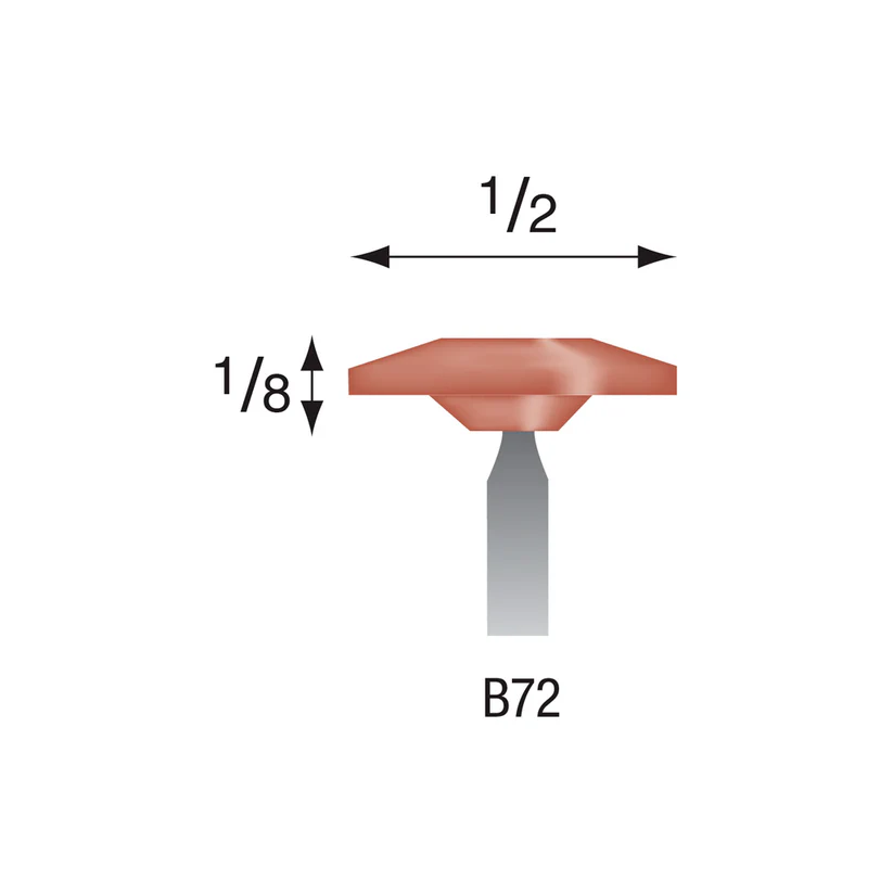 [310-0723] B72 Red Mounted Points 3mm Shank (Pkg of 24)