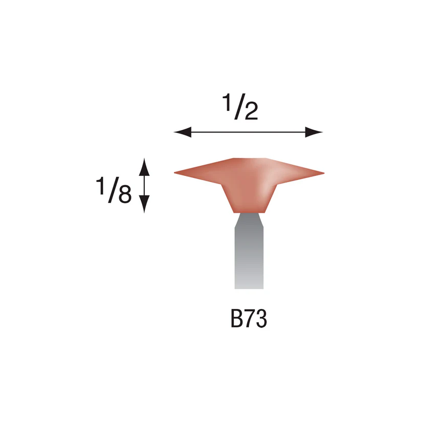 [310-0730] B73 Red Mounted Points 1/8" Shank (Pkg of 24)