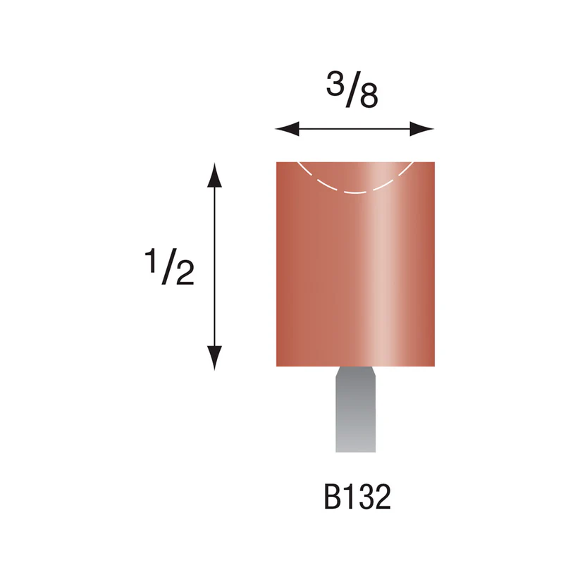 [310-1323] B132 Red Mounted Points 3mm Shank (Pkg of 24)