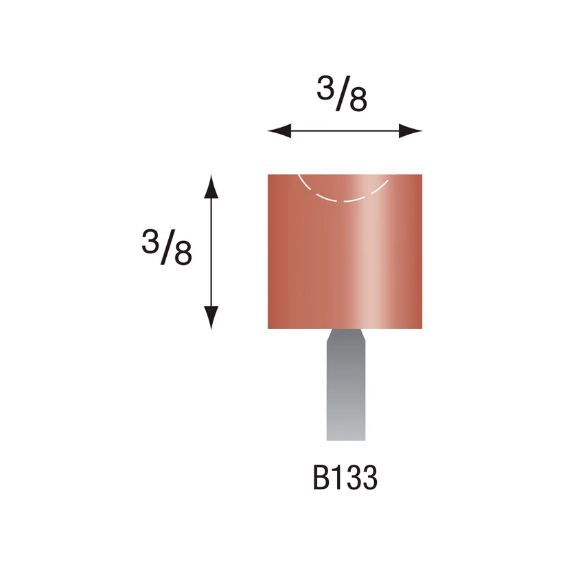 B133 Red Mounted Points 3mm Shank (Pkg of 24)