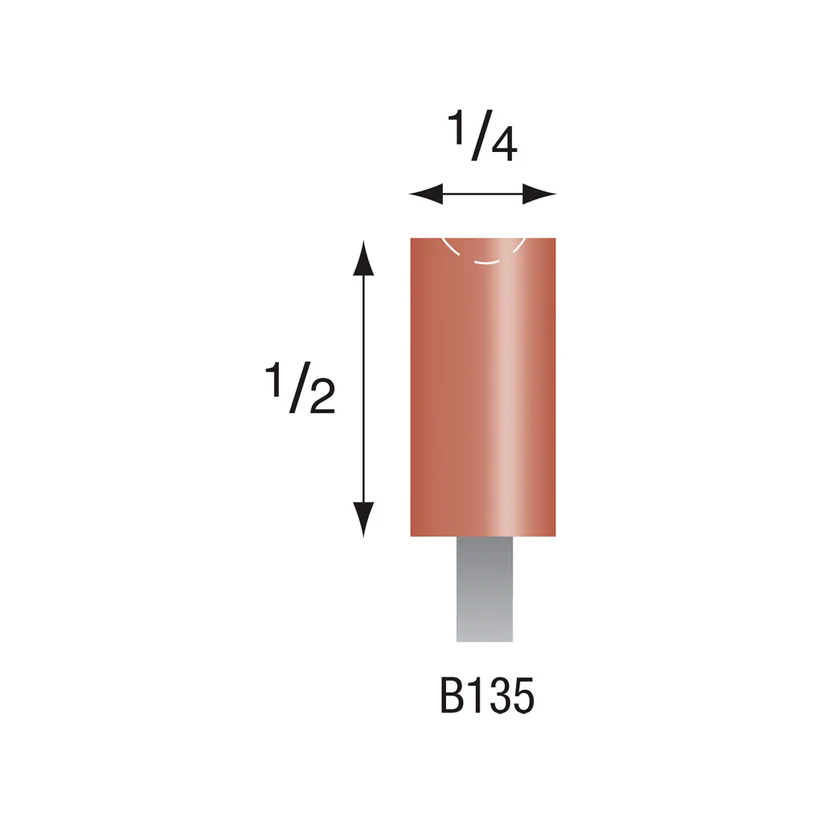 [310-1350] B135 Red Mounted Points 1/8" Shank (Pkg of 24)