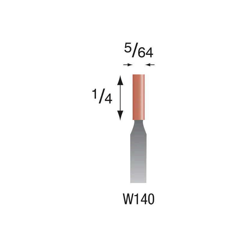 [310-1403] W140 Red Mounted Points 3mm Shank (Pkg of 24)