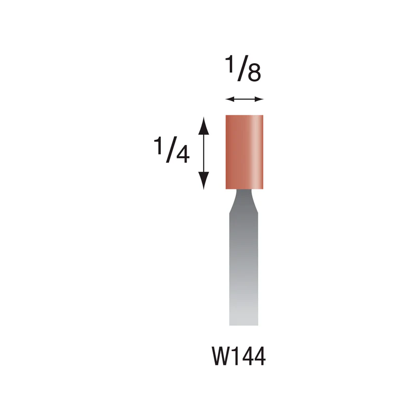[310-1440] W144 Red Mounted Points 1/8" Shank (Pkg of 24)