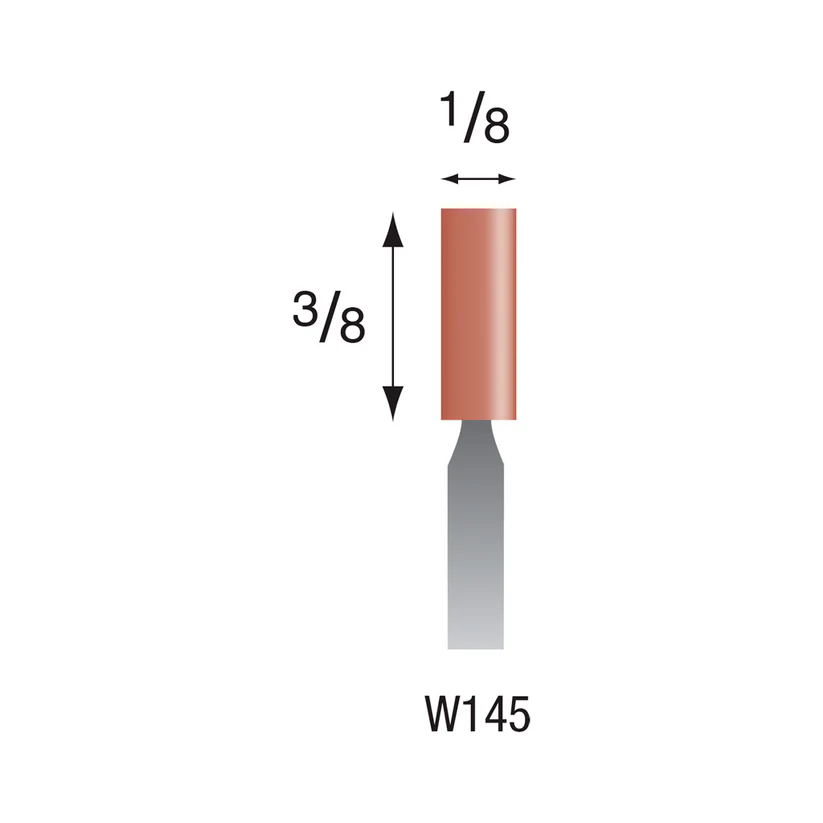 [310-1450] W145 Red Mounted Points 1/8" Shank (Pkg of 24)