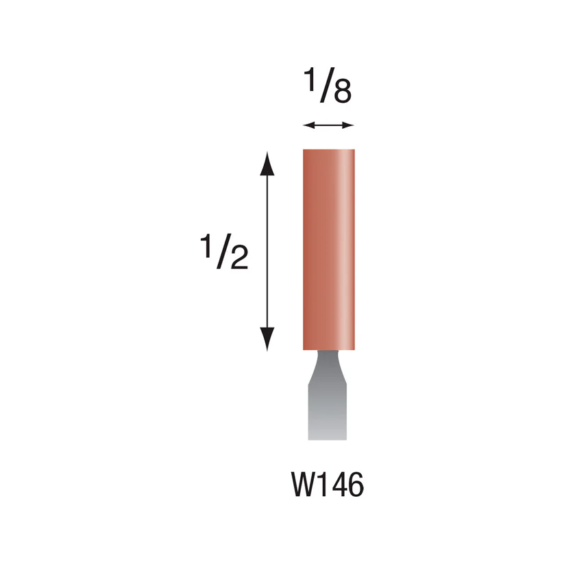 W146 Red Mounted Points 1/8" Shank (Pkg of 24)