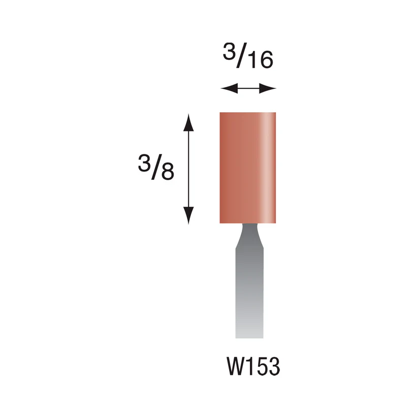 [310-1533] W153 Red Mounted Points 3mm Shank (Pkg of 24)