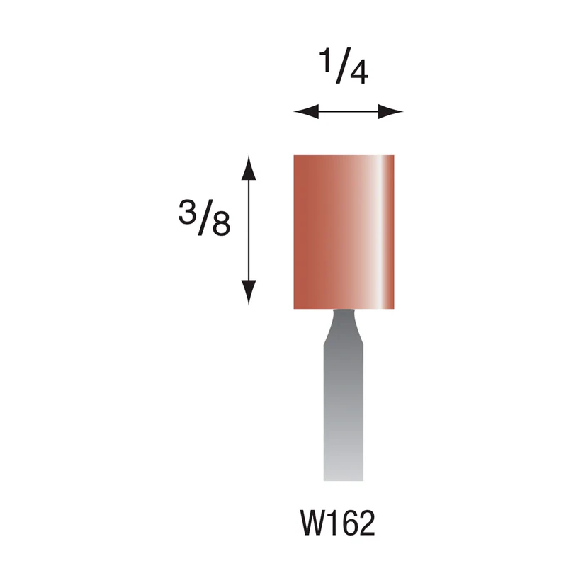 W162 Red Mounted Points 3mm Shank (Pkg of 24)