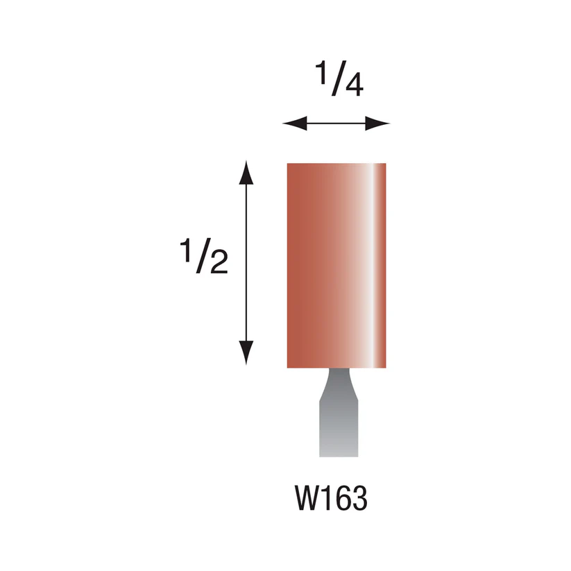 [310-1630] W163 Red Mounted Points 1/8" Shank (Pkg of 24)