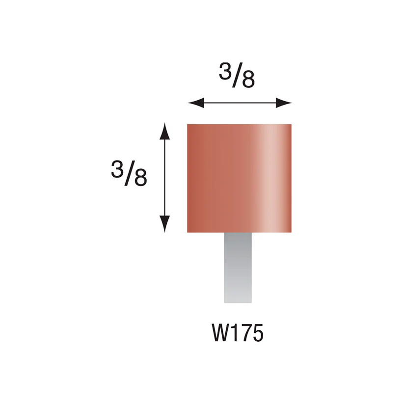 [310-1753] W175 Red Mounted Points 3mm Shank (Pkg of 24)