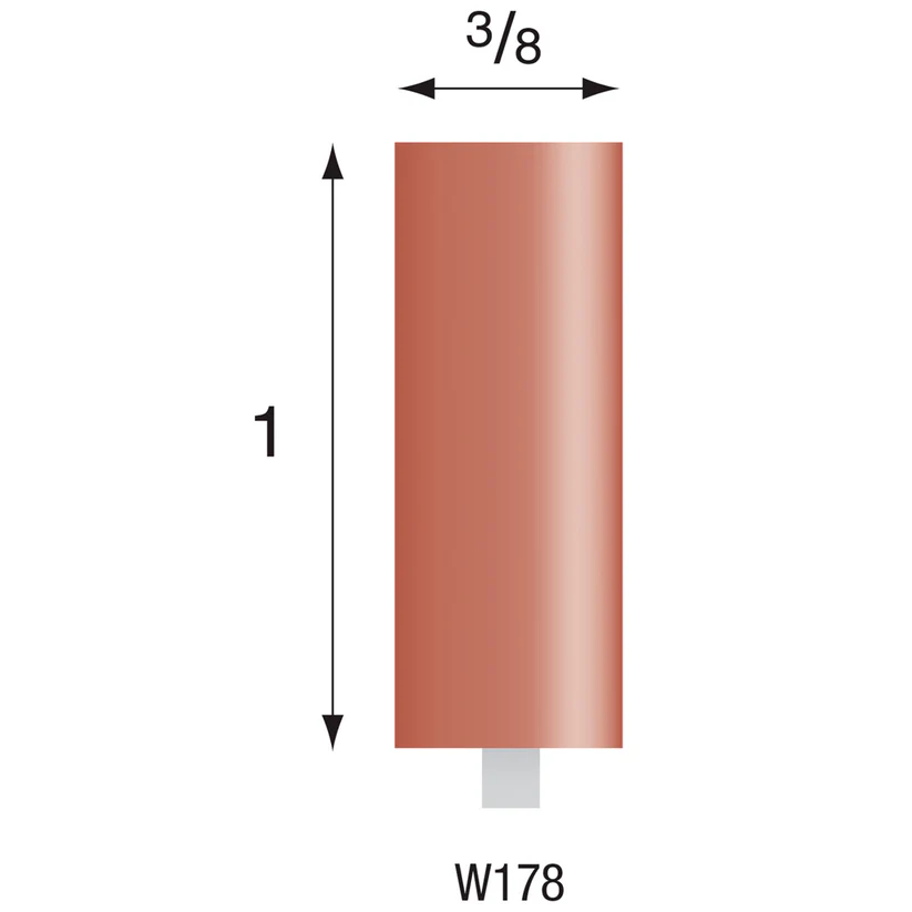 W178 Red Mounted Points 1/8" Shank (Pkg of 24)
