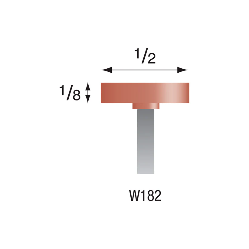 W182 Red Mounted Points 1/8" Shank (Pkg of 24)