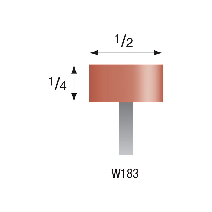 [310-1833] W183 Red Mounted Points 3mm Shank (Pkg of 24)