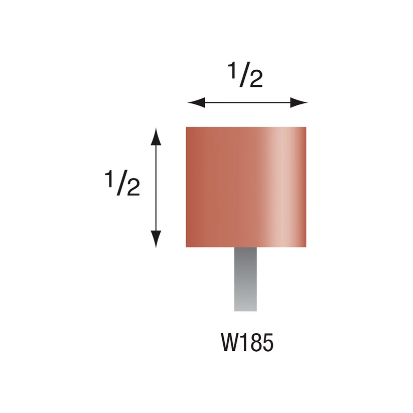 W185 Red Mounted Points 1/8" Shank (Pkg of 24)