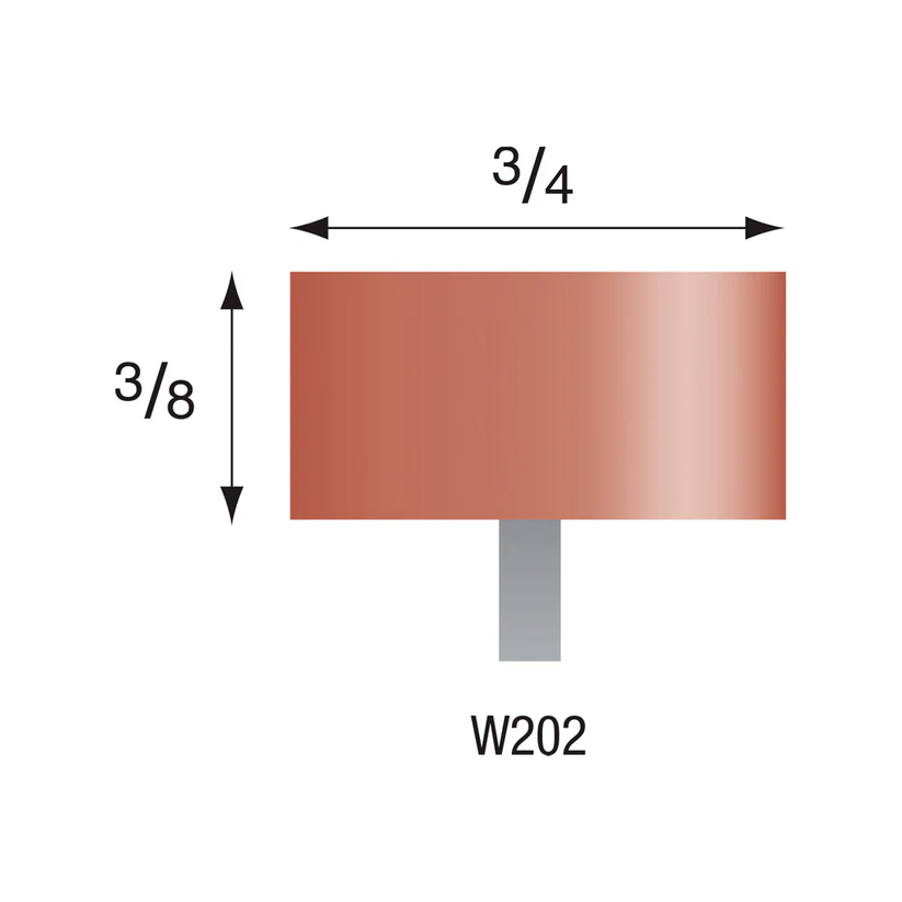 W202 Red Mounted Points 1/8" Shank (Pkg of 24)