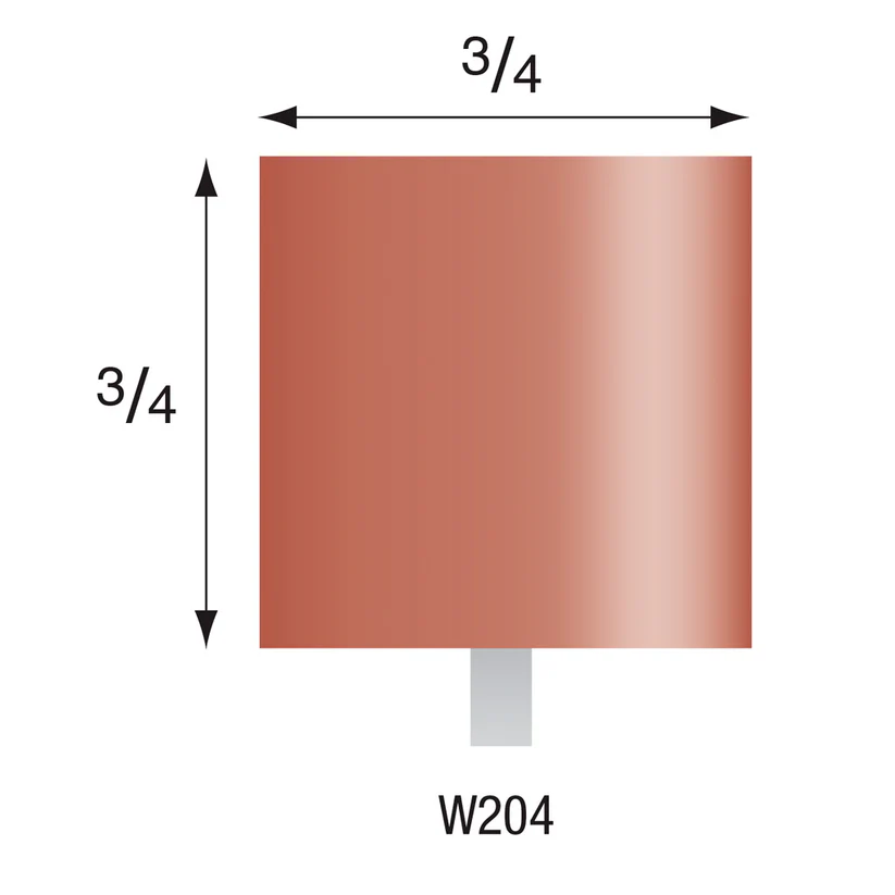 [310-2040] W204 Red Mounted Points 1/8" Shank (Pkg of 24)