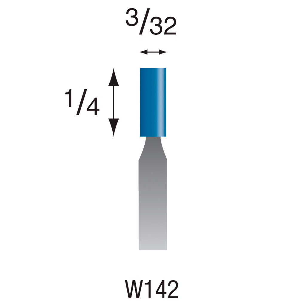 W142 Blue Mounted Points 3mm Shank (Pkg. of 200)