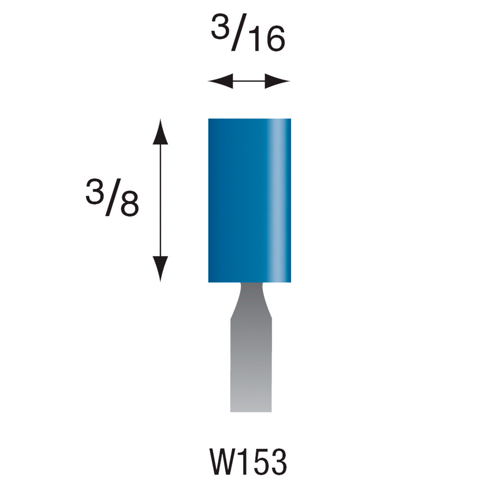 W153 Blue Mounted Points 3mm Shank (Pkg. of 200)