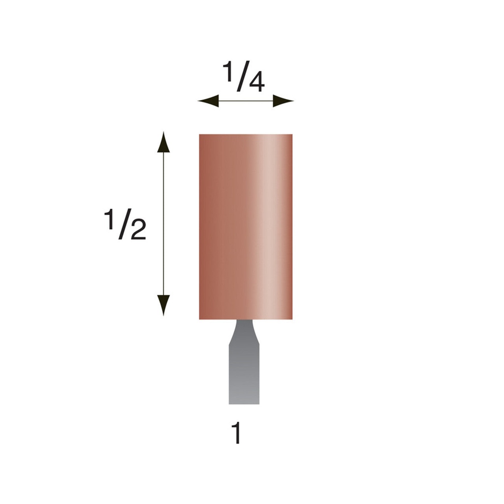 [320-0010] #1 Red Mounted Points 3/32" Shank (Pkg of 24)