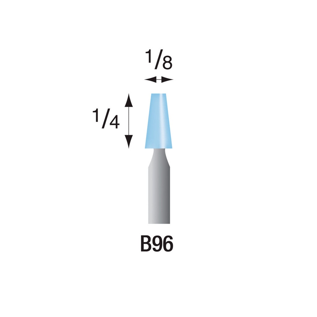 B96 Light Blue Mounted Points 1/8" Shank (Pkg of 24)