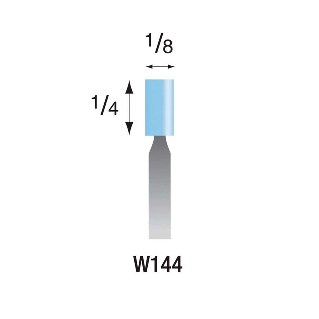 W145 Light Blue Mounted Points 1/8" Shank (Pkg of 24)