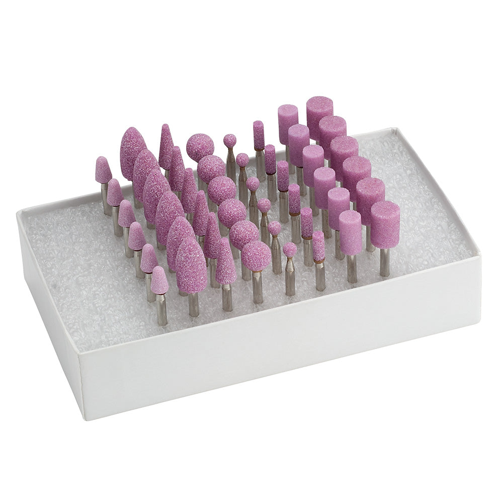 [331-0010] Gesswein® Pink Mounted Points Set of 48 - 1/8" Shank