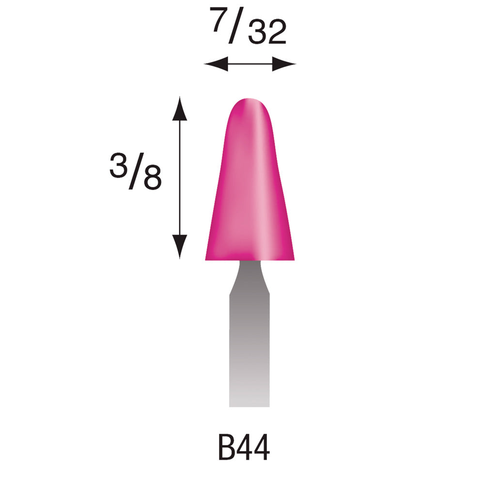 [337-0440] B44 Pink Mounted Points 3mm Shank (Pkg of 200)