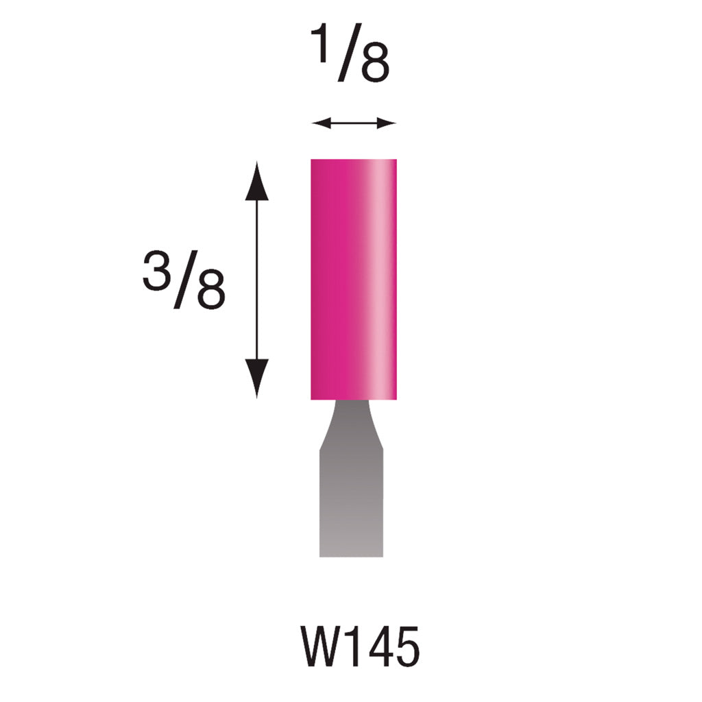[337-1450] W145 Pink Mounted Points 3mm Shank (Pkg of 200)