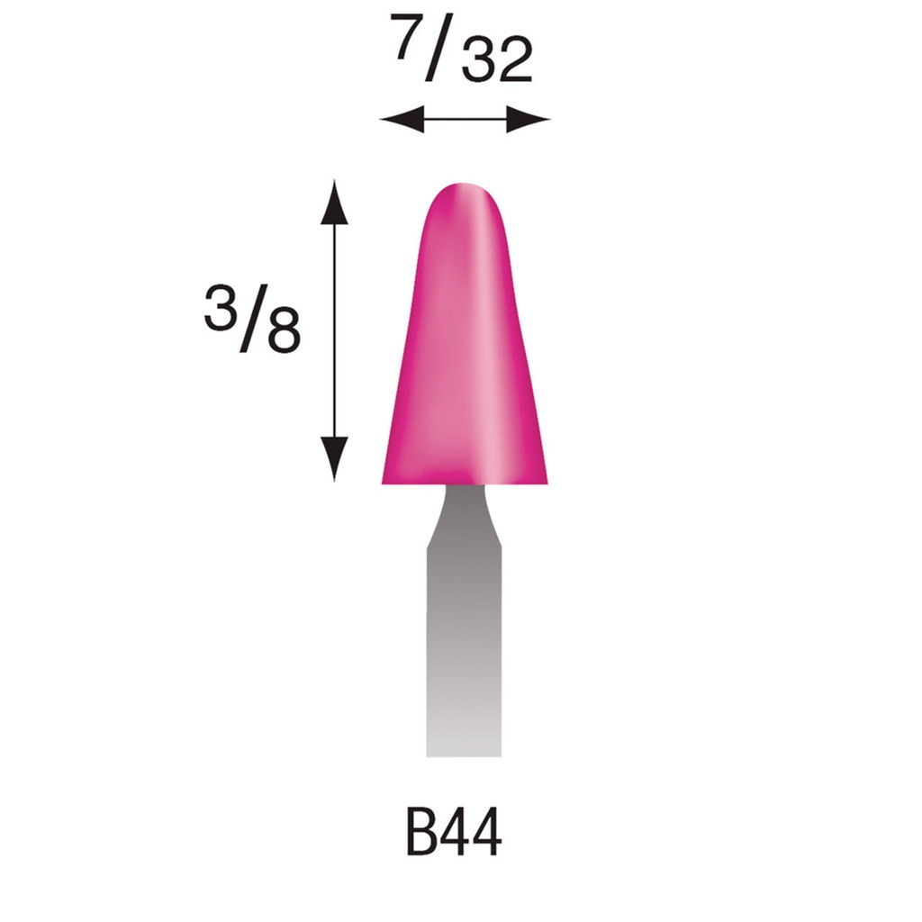 B42 Pink Mounted Points 1/8" Shank (Pkg of 24)
