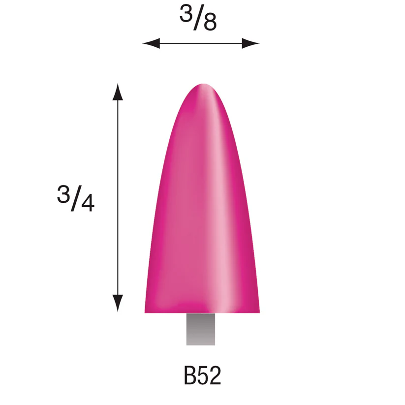 [340-0520] B52 Pink Mounted Points 1/8" Shank (Pkg of 24)