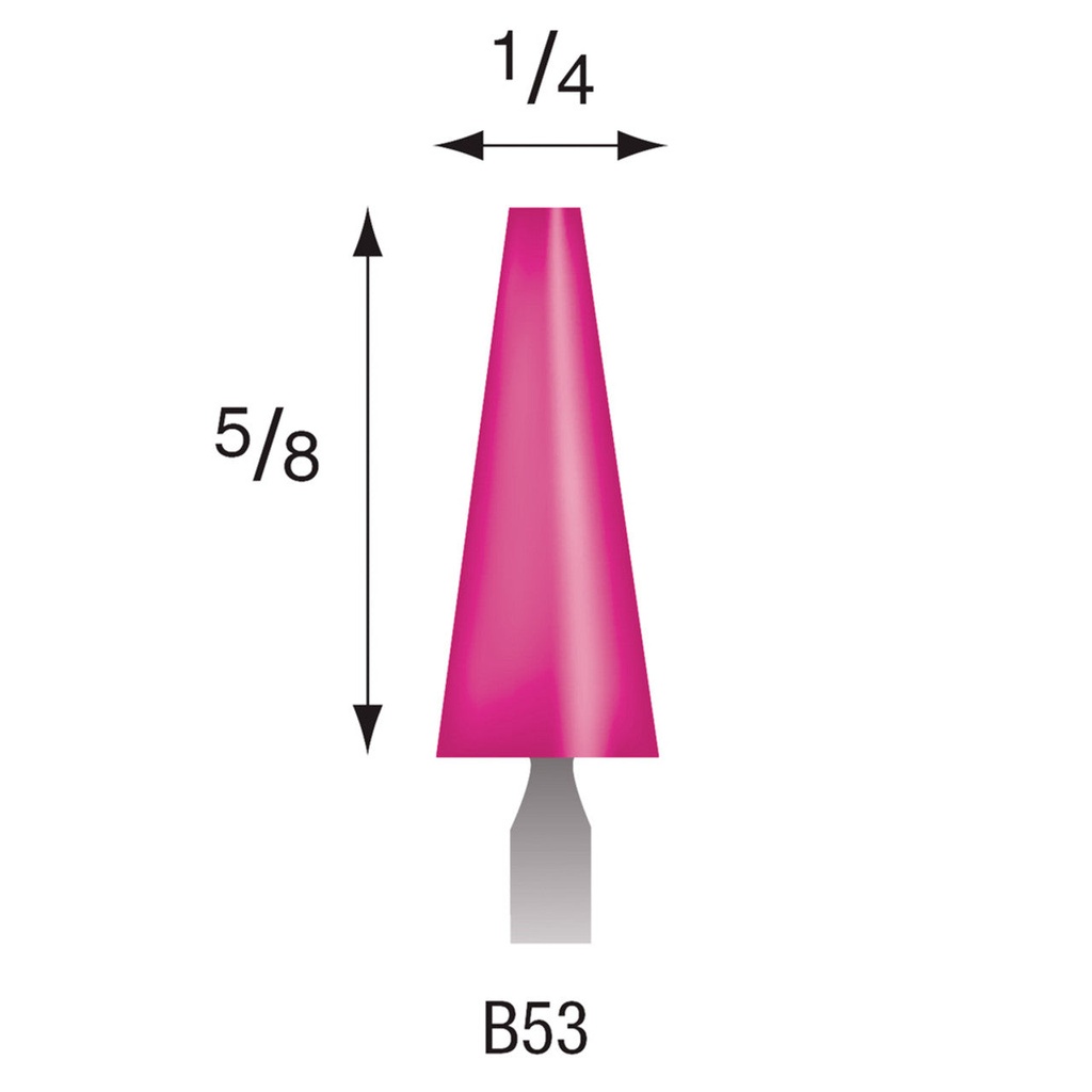 B52 Pink Mounted Points 1/8" Shank (Pkg of 24)